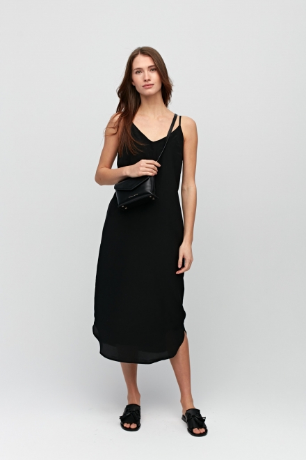 Czarna sukienka jedwabna luxury line
