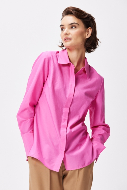 Koszula z jedwabiem różowy